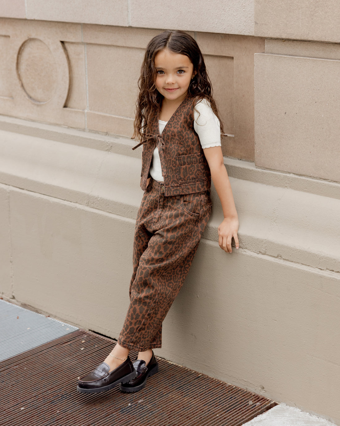 Rylee + Cru Barrel Pant - Leopard
