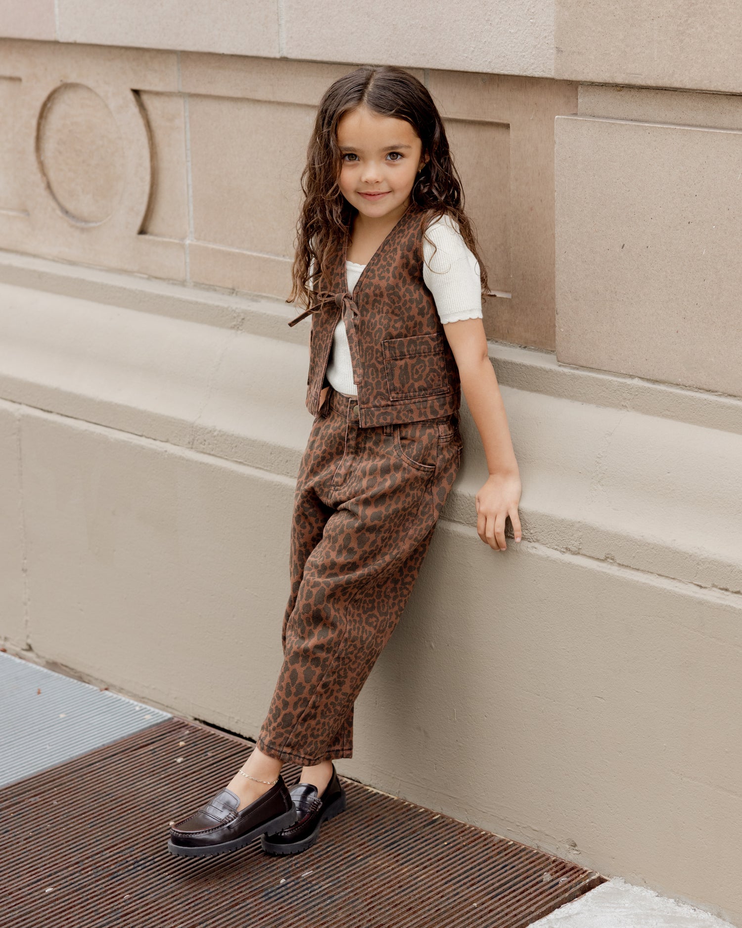 Rylee + Cru Barrel Pant - Leopard