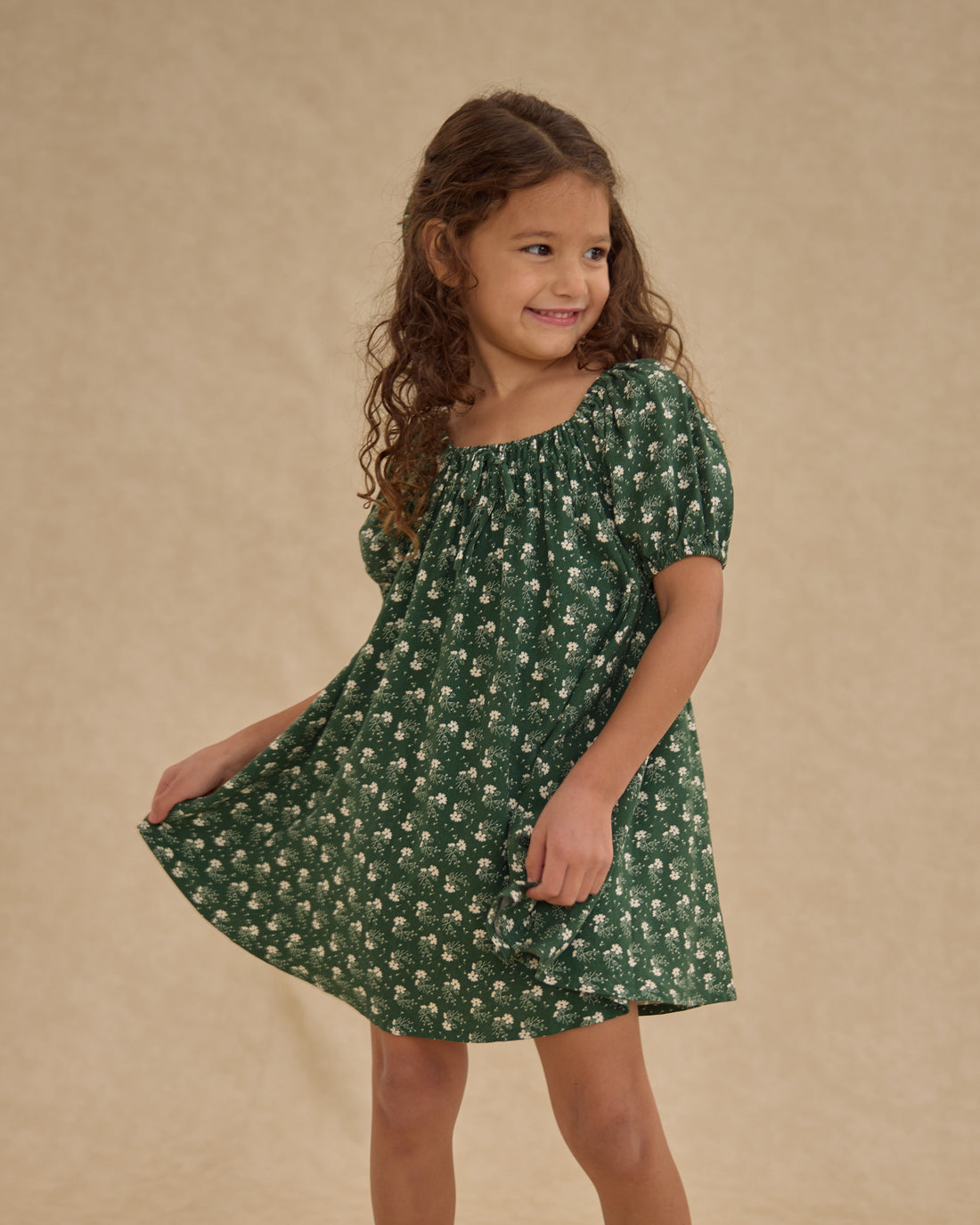 Rylee + Cru Sabrina Mini Dress - Green Ditsy