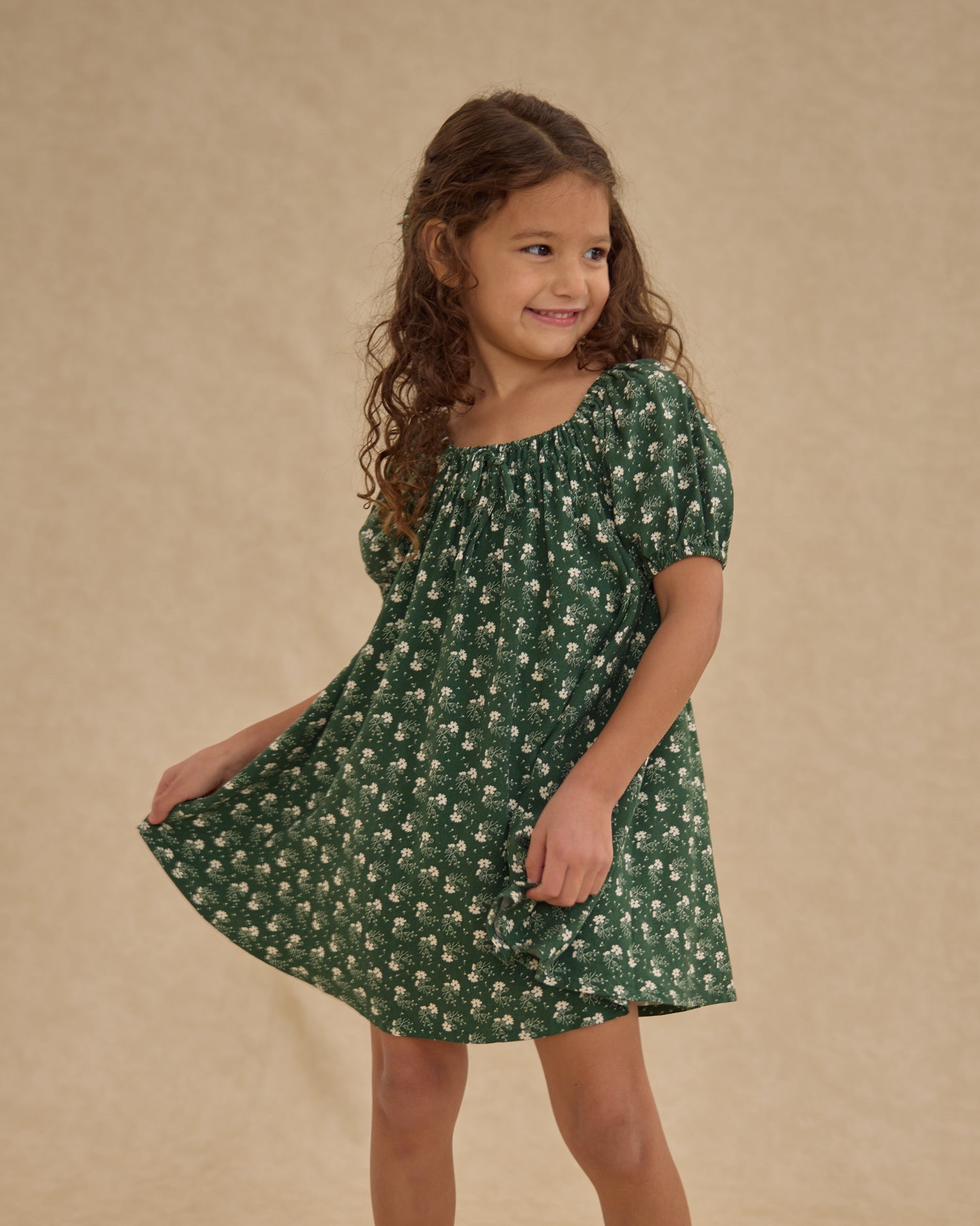 Rylee + Cru Sabrina Mini Dress - Green Ditsy