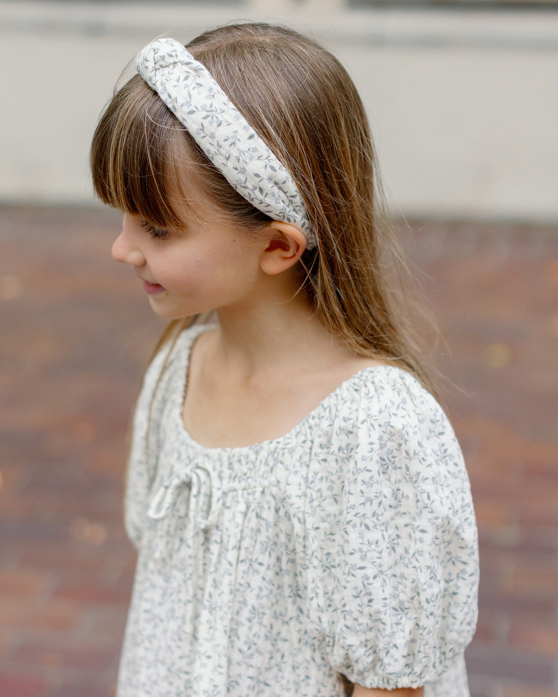 Rylee + Cru Knotted Headband - Blue Vines