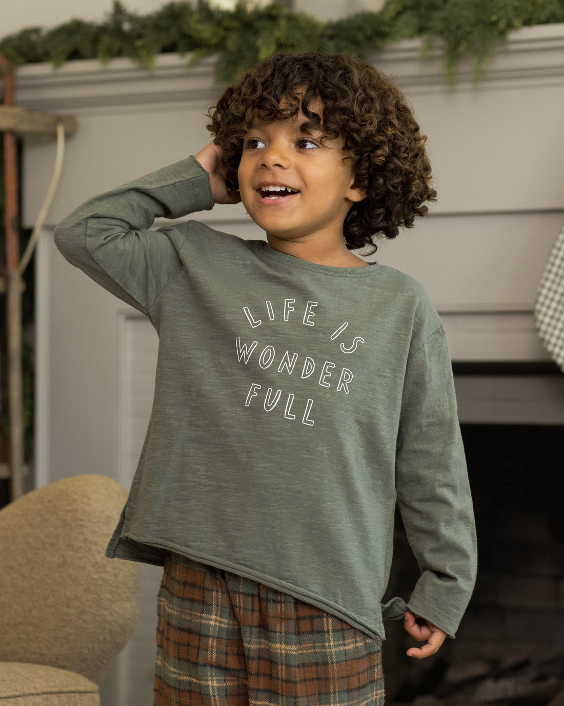 Rylee + Cru Raw Edge Long Sleeve Tee - Life Is Wonder Full