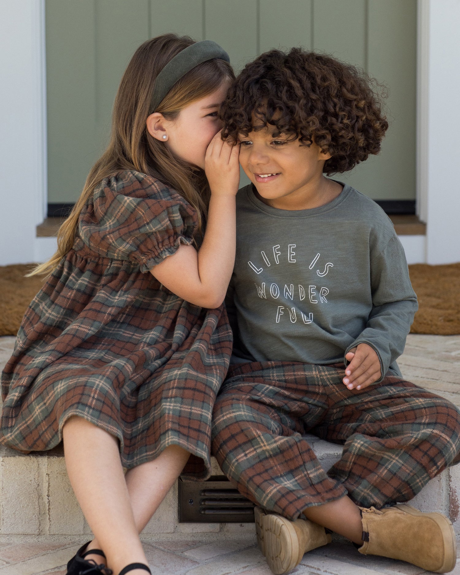 Rylee + Cru Jolene Dress - Holiday Plaid