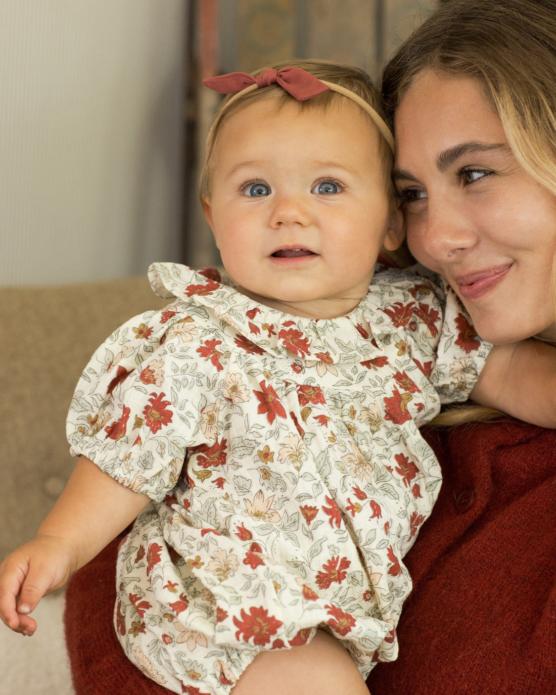 Rylee + Cru Lula Romper - Holiday Floral