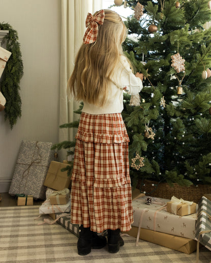 Rylee + Cru Oversized Bow - Red Plaid