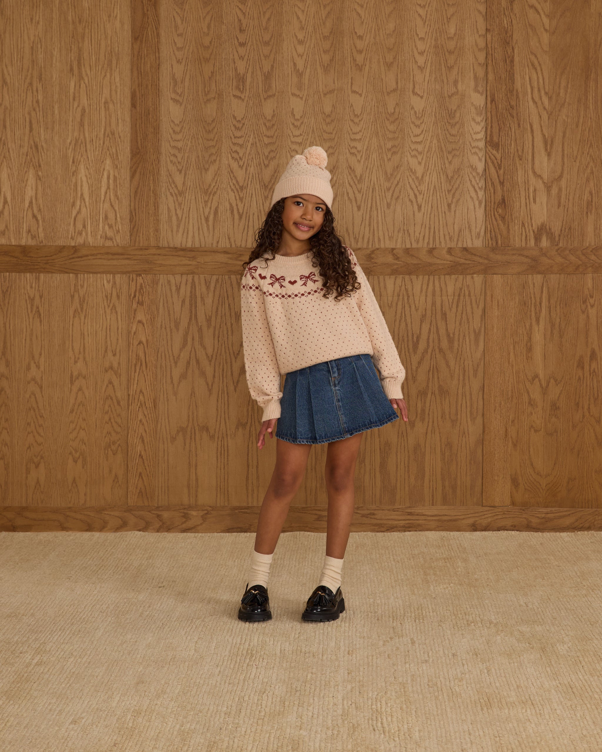 Rylee + Cru Fair Isle Sweater - Bows