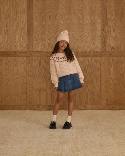 Rylee + Cru Fair Isle Sweater - Bows