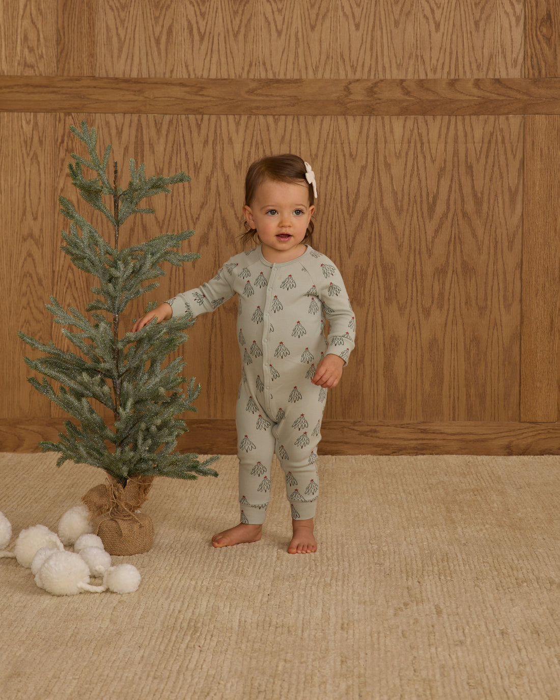 Rylee + Cru Organic Long John Pajamas - Trees
