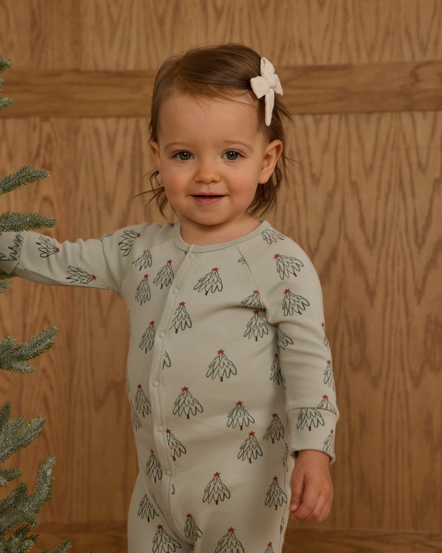 Rylee + Cru Organic Long John Pajamas - Trees