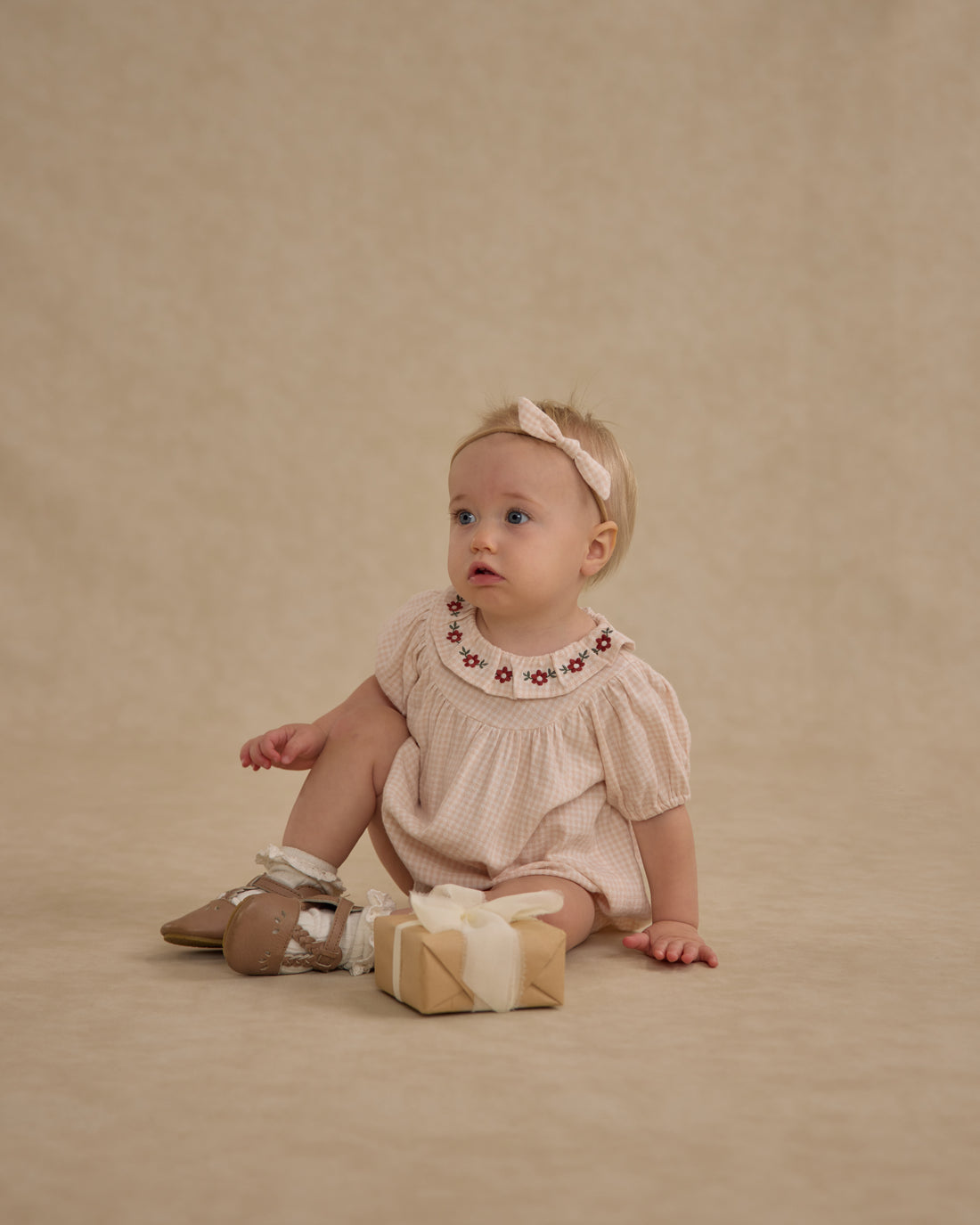 Rylee + Cru Little Knot Headband - Petal Gingham