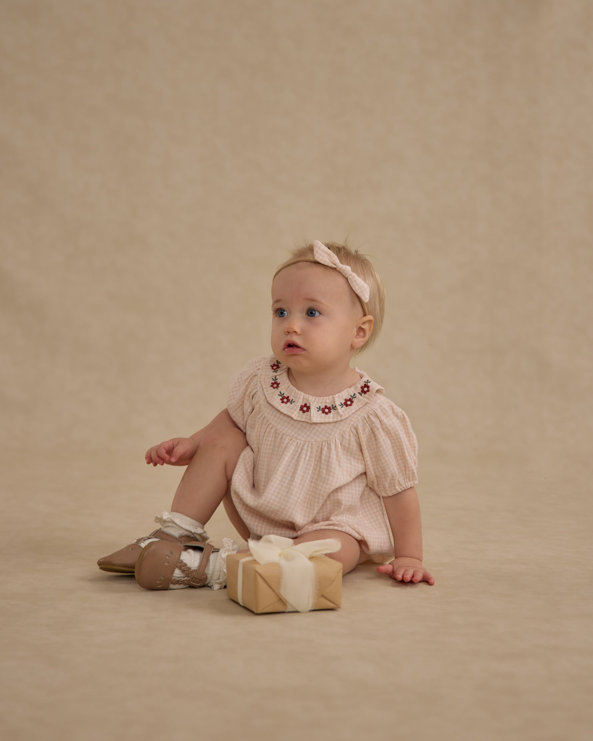 Rylee + Cru Little Knot Headband - Petal Gingham