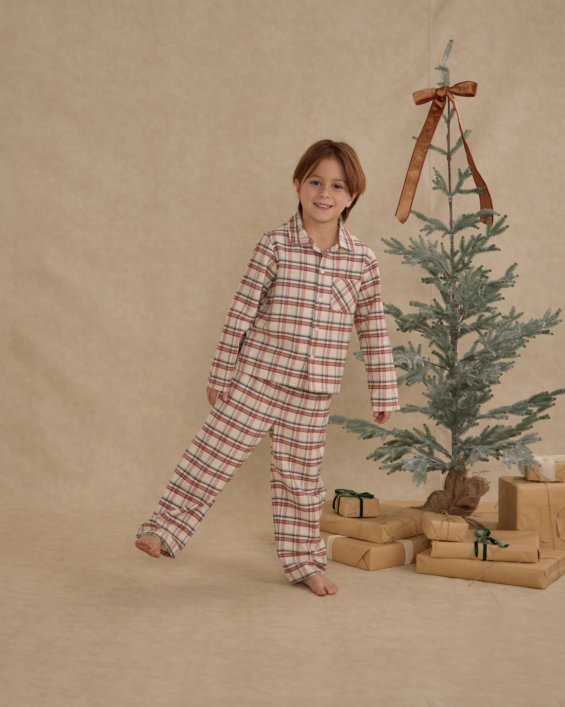 Rylee + Cru Long Sleeve Pajamas - Holiday Flannel