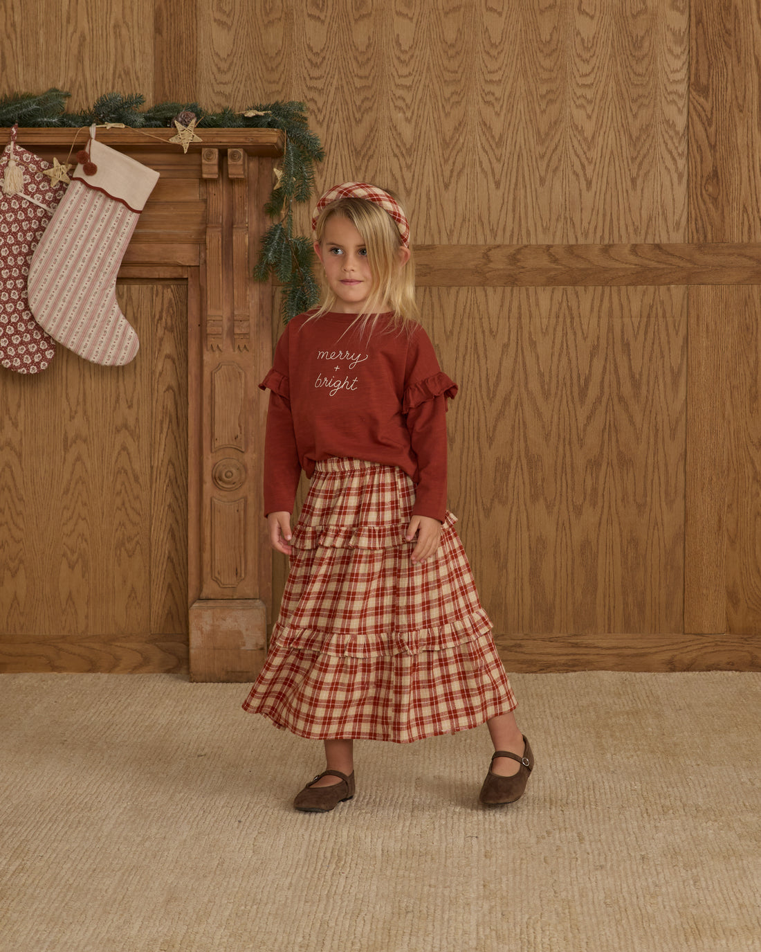 Rylee + Cru Ruffle Long Sleeve Tee - Merry + Bright