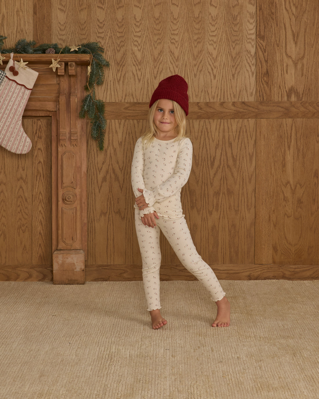 Rylee + Cru Legging - Natural Ditsy