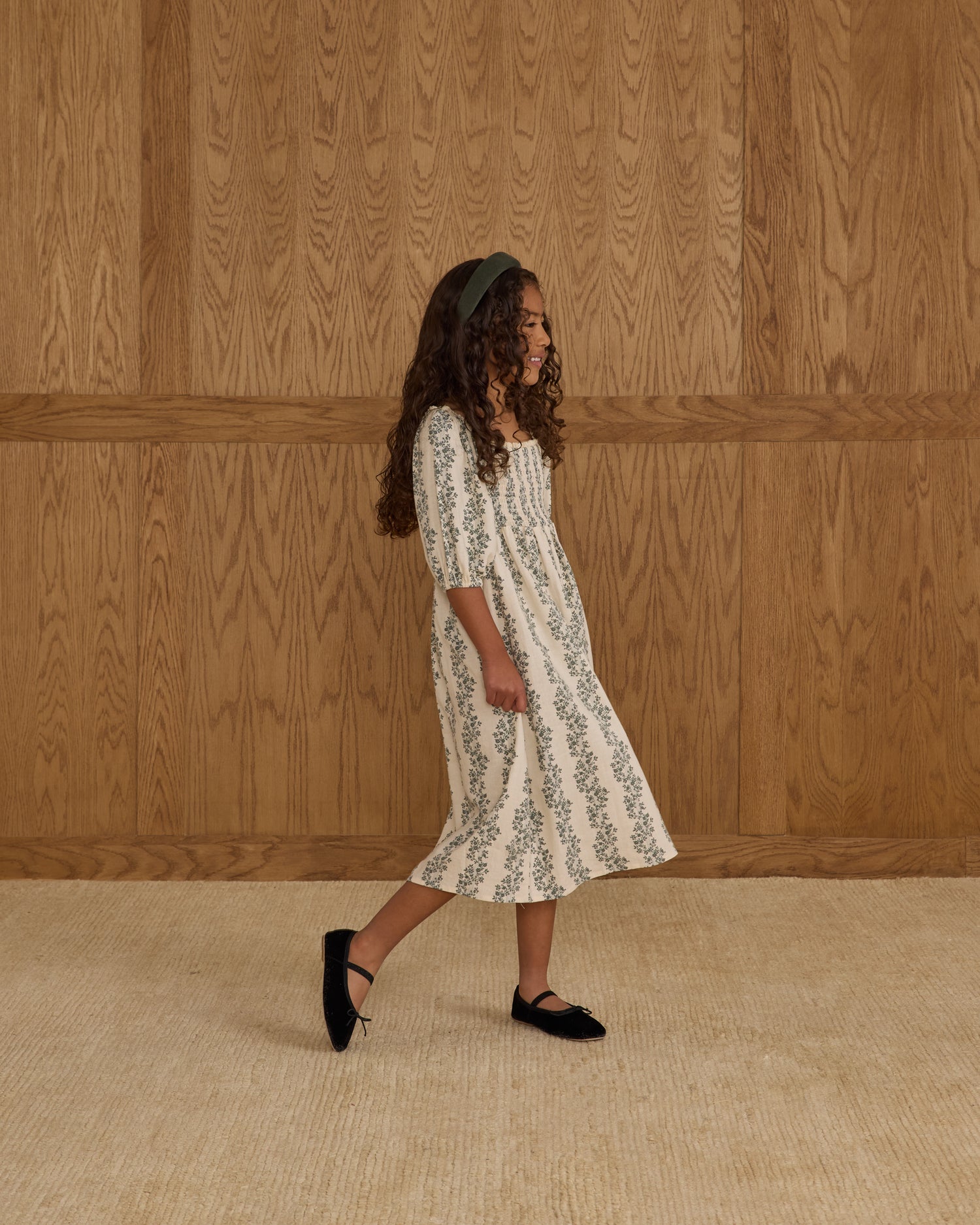 Rylee + Cru Della Dress - Green Vines