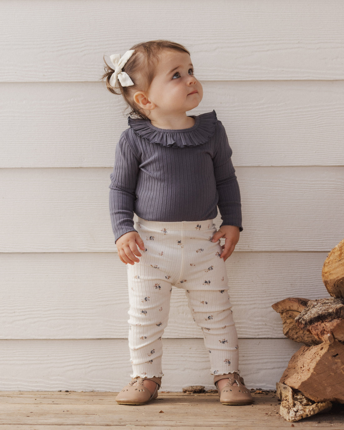 Rylee + Cru Legging - Natural Ditsy