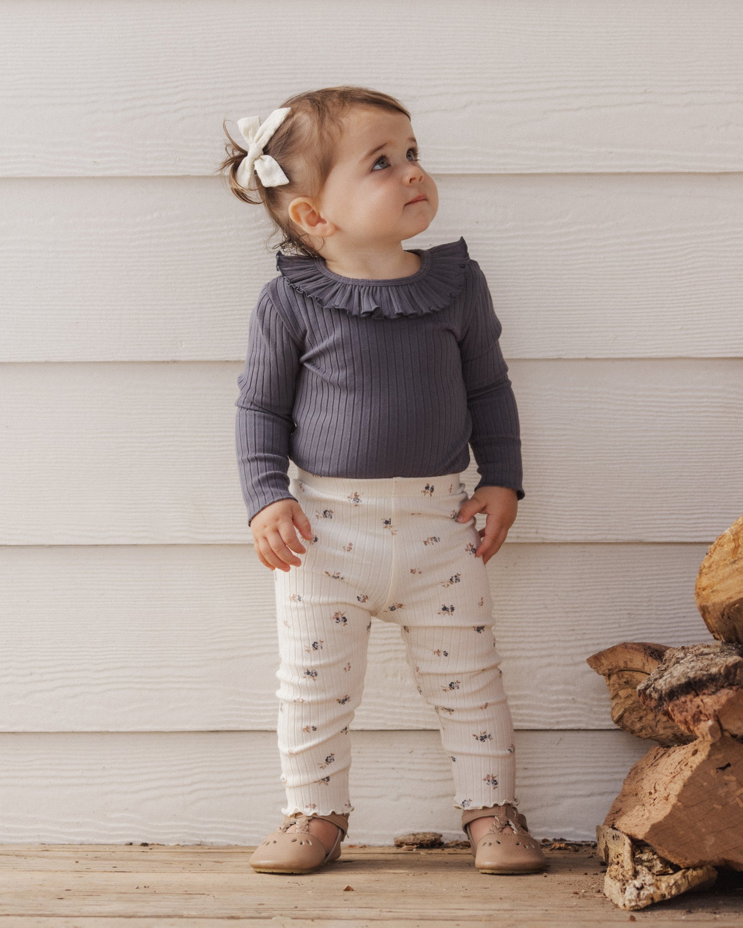 Rylee + Cru Legging - Natural Ditsy
