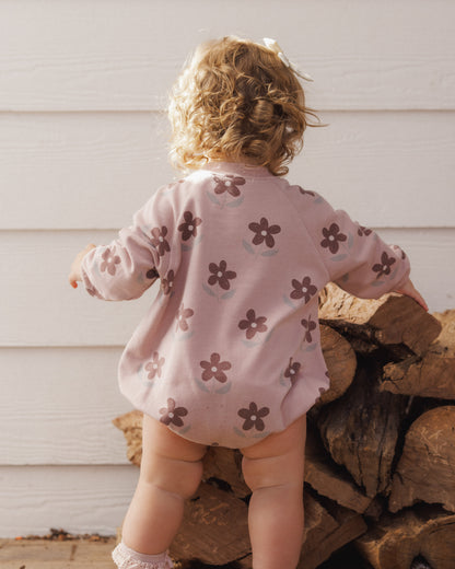 Rylee + Cru Crew Neck Romper - Daisy