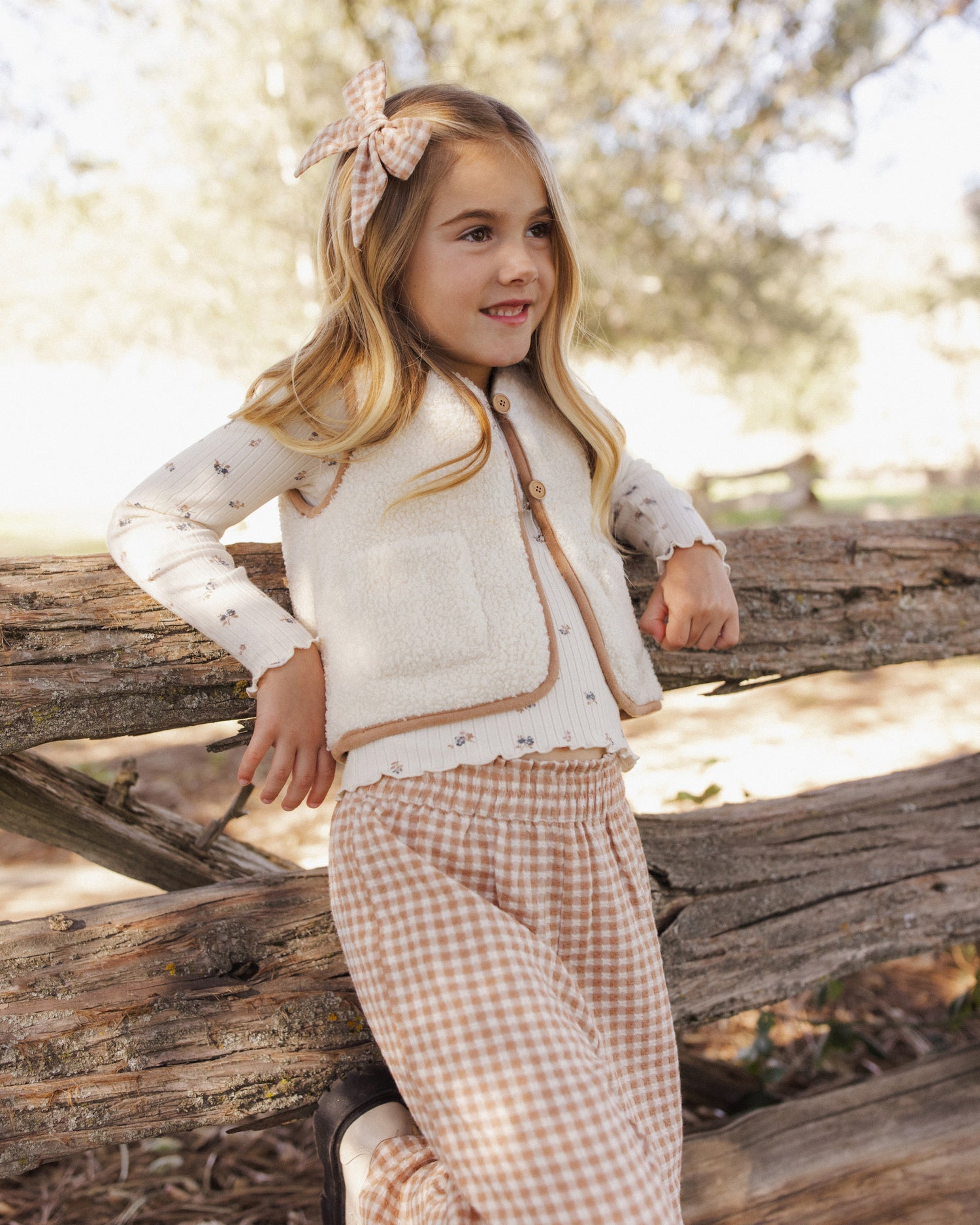 Rylee + Cru Bow - Fawn Gingham