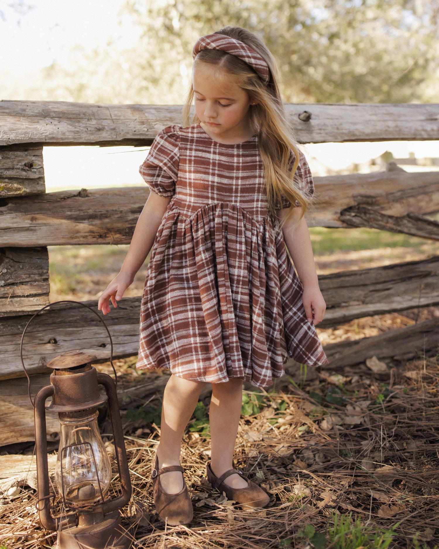 Rylee + Cru Padded Headband - Aspen Plaid