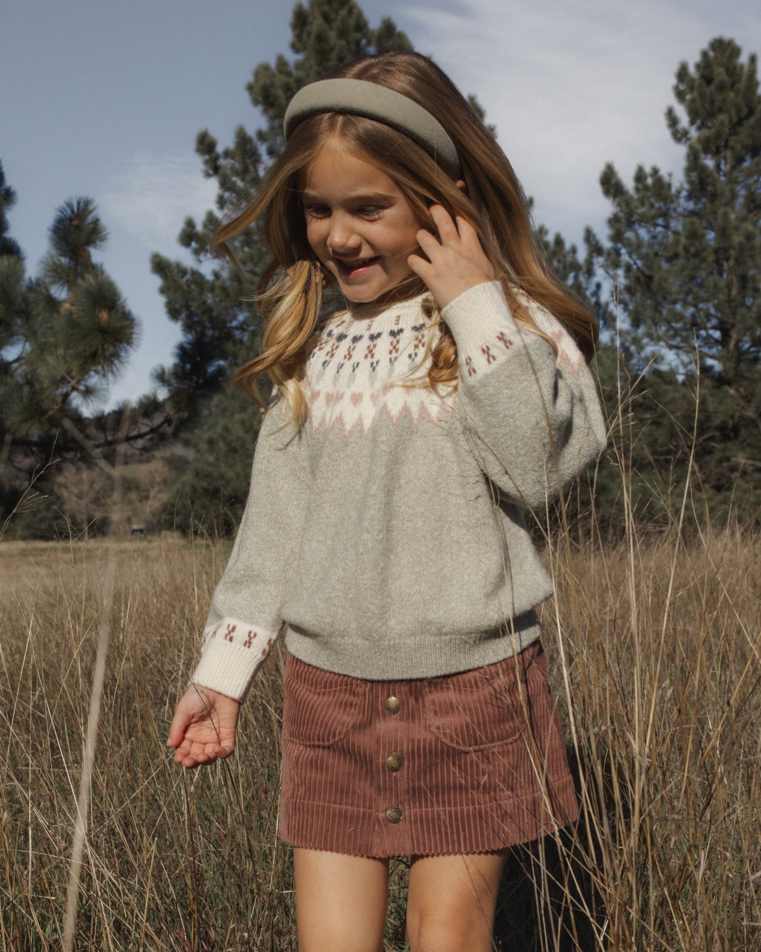Rylee + Cru Fair Isle Sweater - Sage