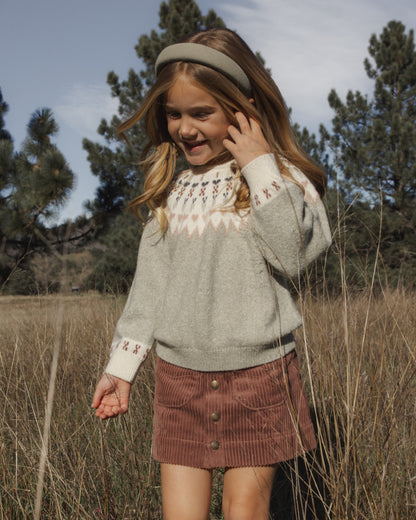 Rylee + Cru Fair Isle Sweater - Sage