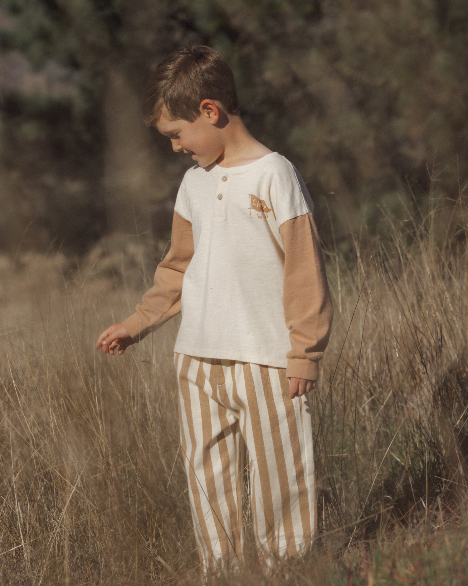 Rylee + Cru Relaxed Long Sleeve Henley - Camp Wild