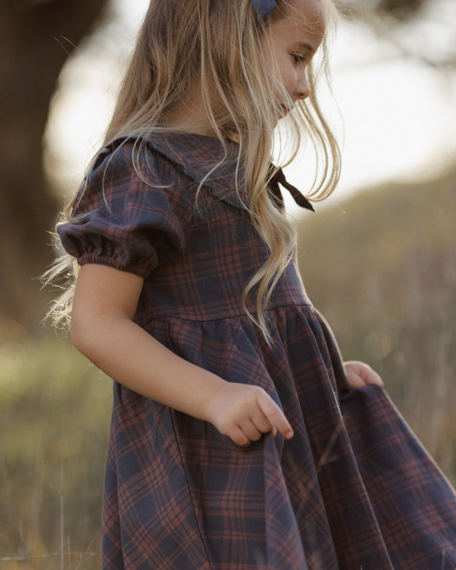Rylee + Cru Camille Dress - Midnight Plaid