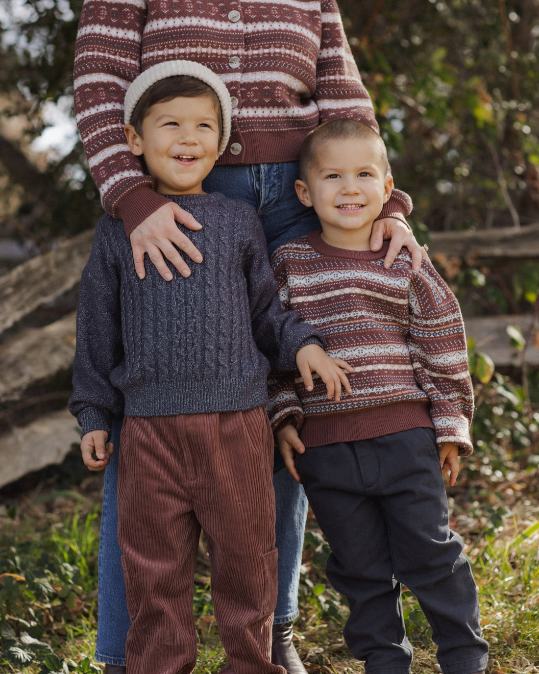 Rylee + Cru Aspen Sweater - Mulberry Multi Stripe