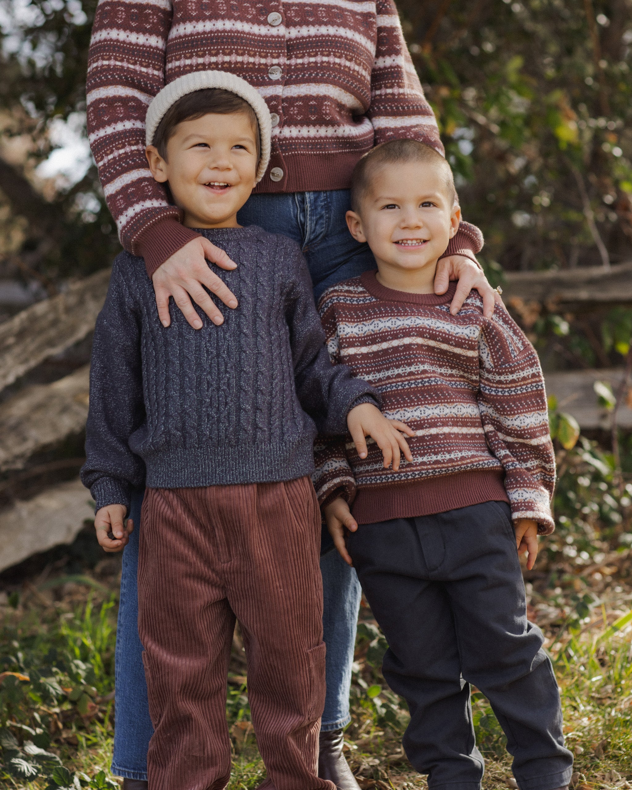 Rylee + Cru Aspen Sweater - Mulberry Multi Stripe