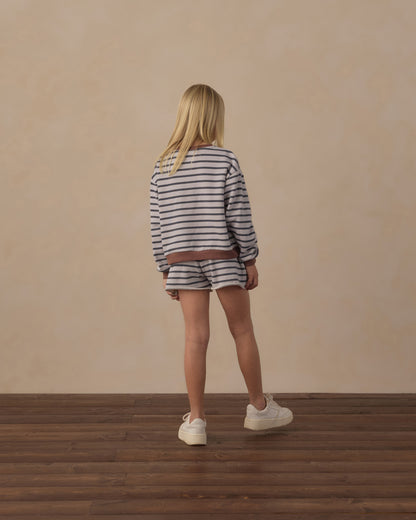 Rylee + Cru Play X Play Sweat short - Midnight Stripe