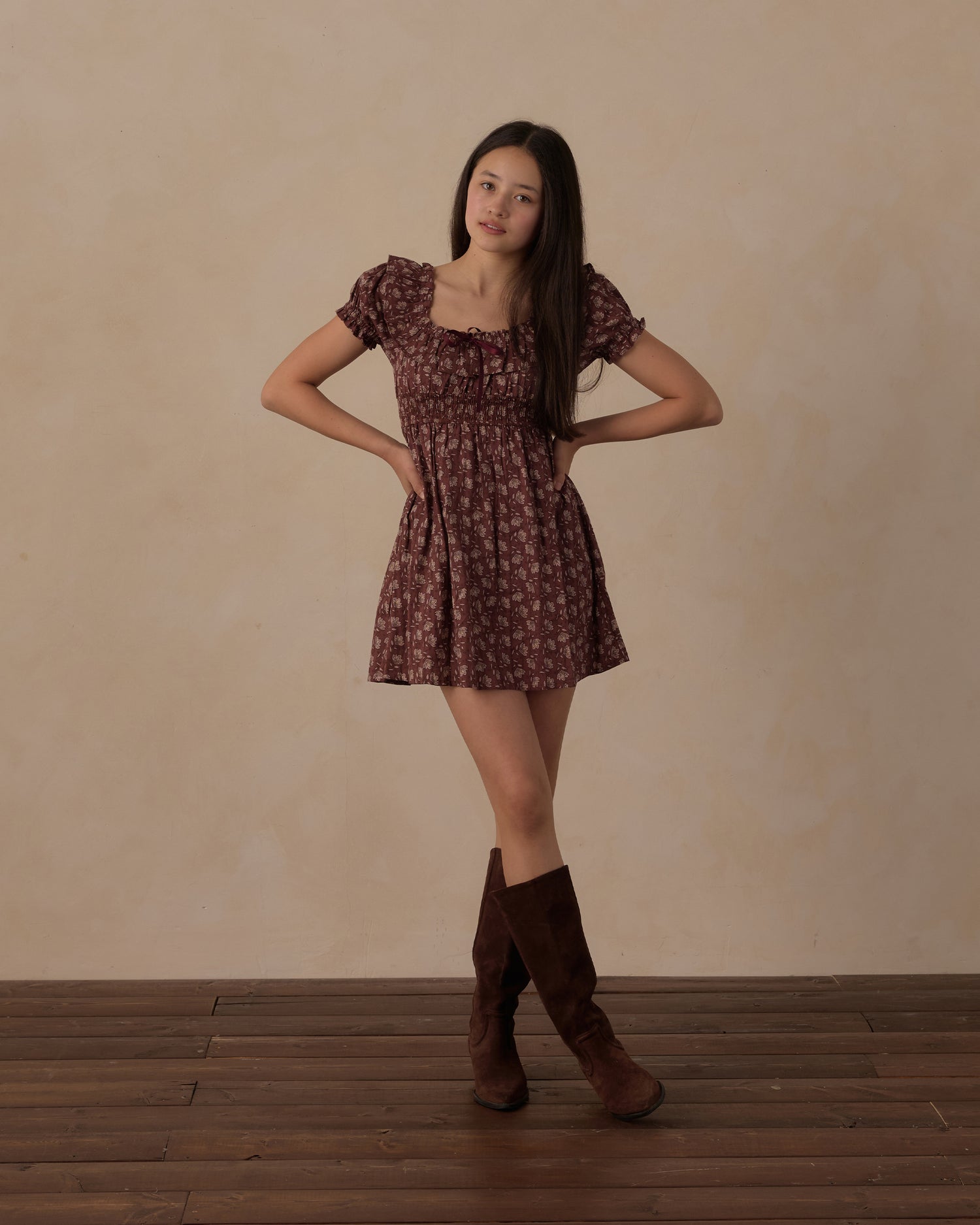 Rylee + Cru Teen Dillon Dress - Mulberry Iris