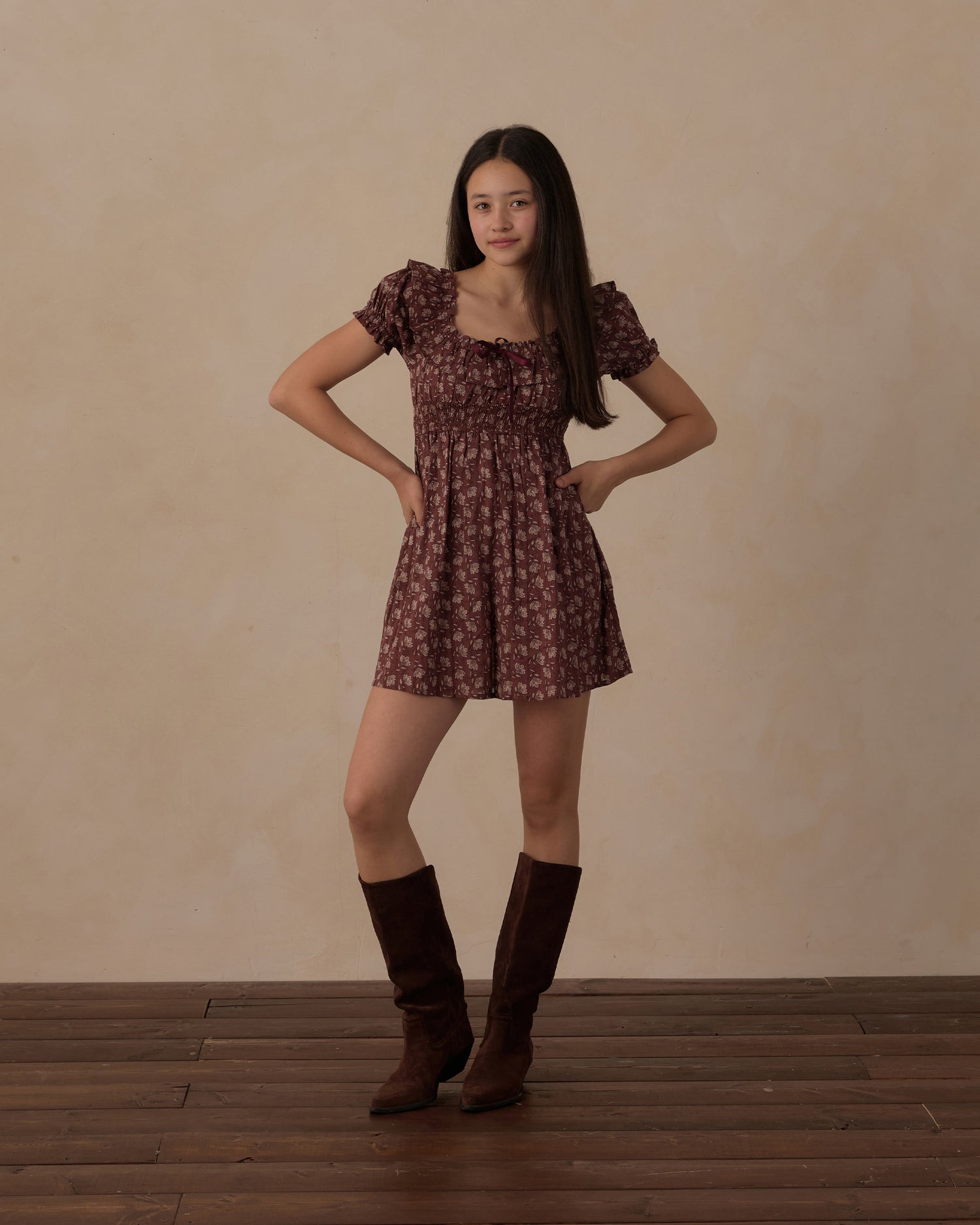 Rylee + Cru Teen Dillon Dress - Mulberry Iris
