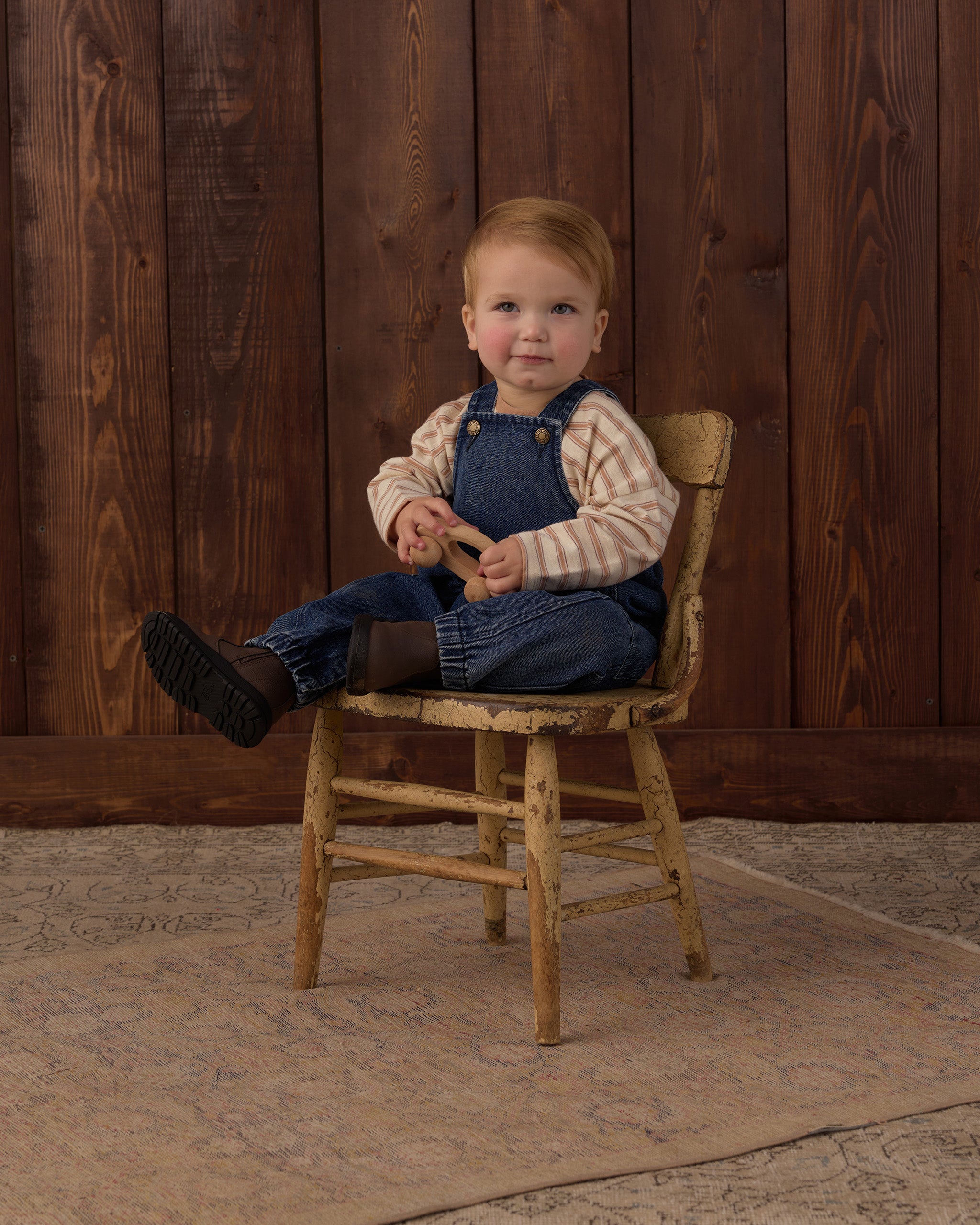 Rylee + Cru Cargo Baby Overall - Indigo