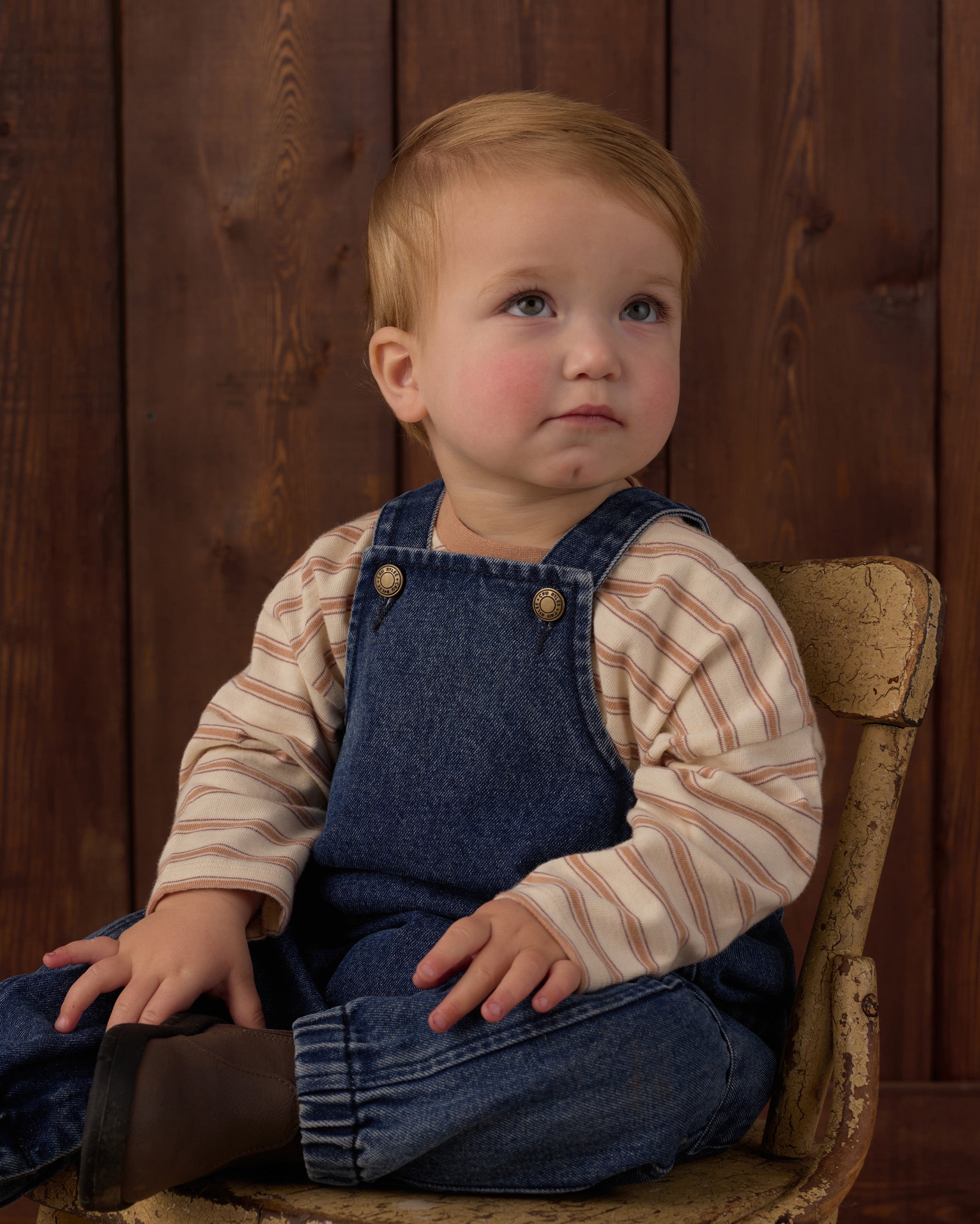 Rylee + Cru Cargo Baby Overall - Indigo