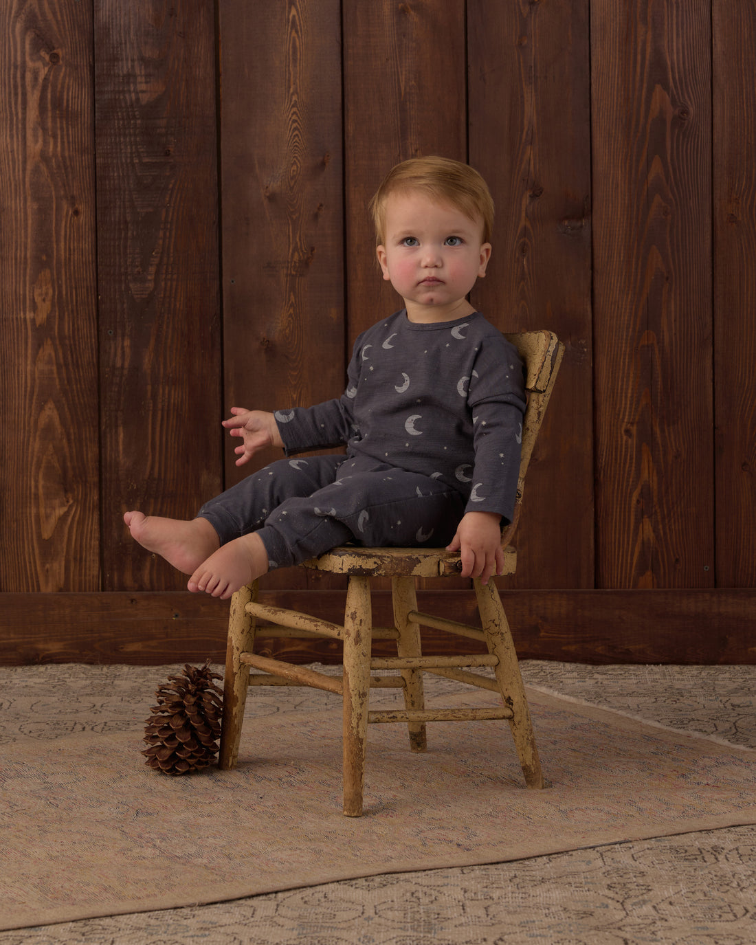 Rylee + Cru Long Sleeve Tee + Pant Set - Moons
