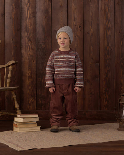 Rylee + Cru Aspen Sweater - Mulberry Multi Stripe