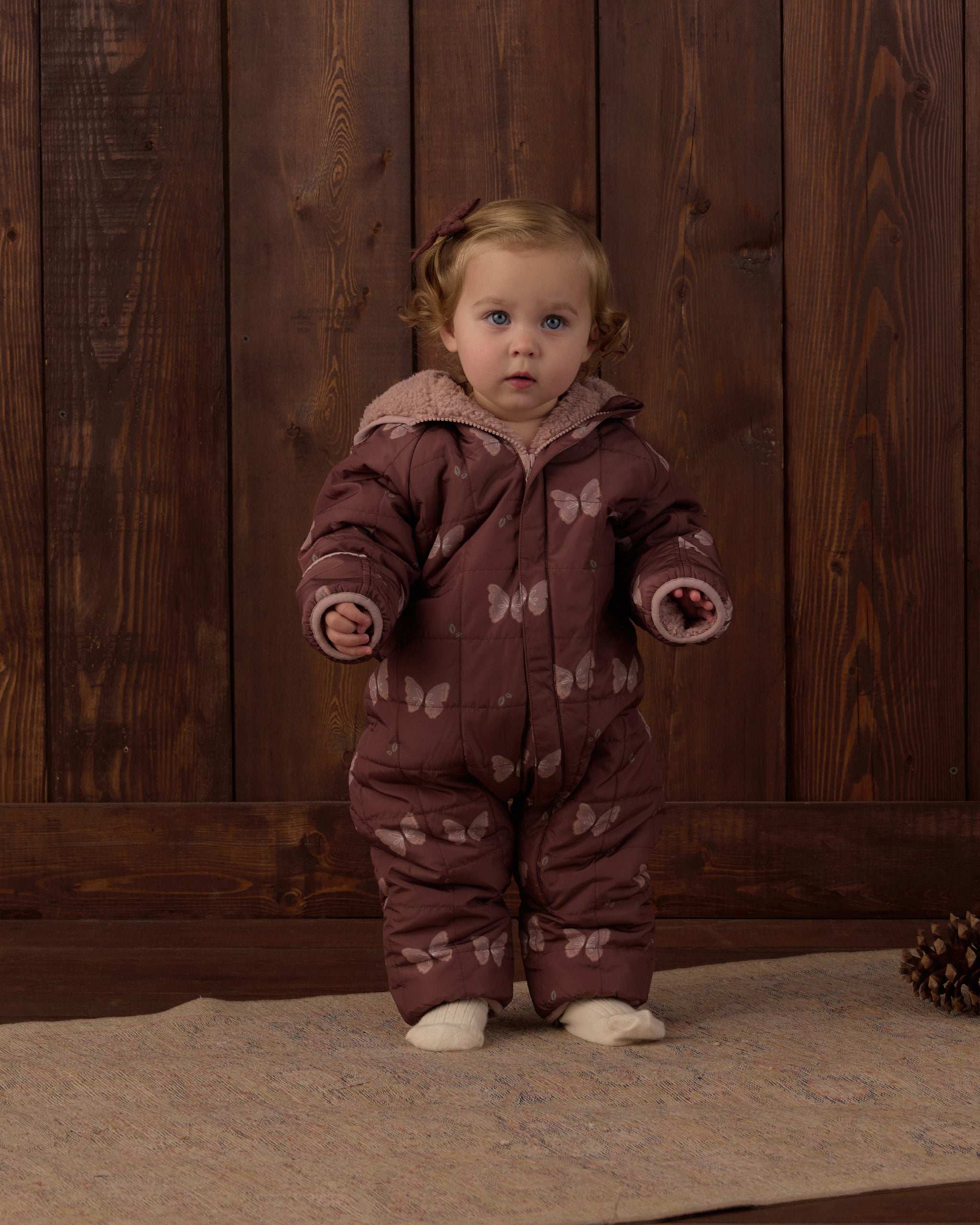 Rylee + Cru Cedar Puffer Suit - Butterflies