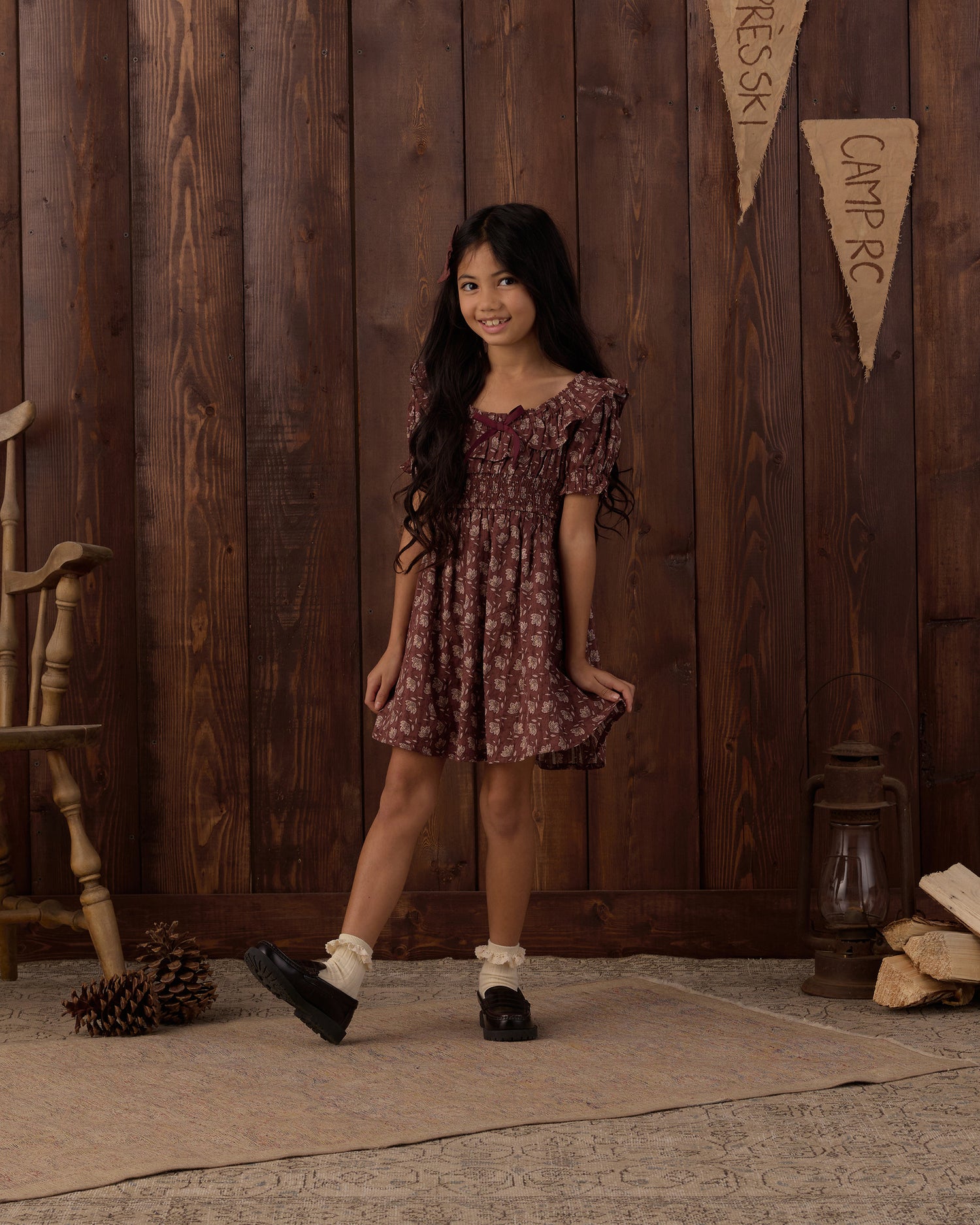 Rylee + Cru Dillon Dress - Iris Mulberry