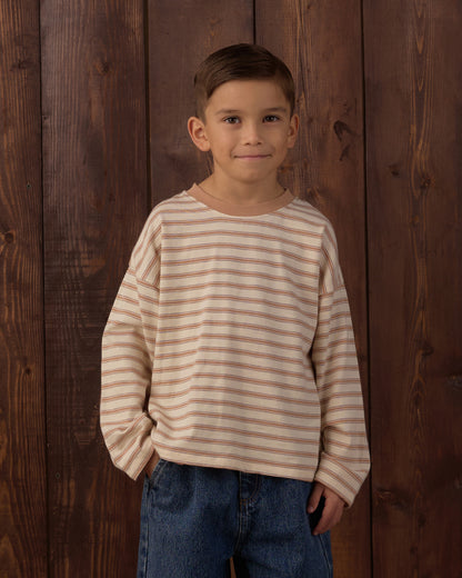 Rylee + Cru Camden Long Sleeve Tee - Fawn Stripe