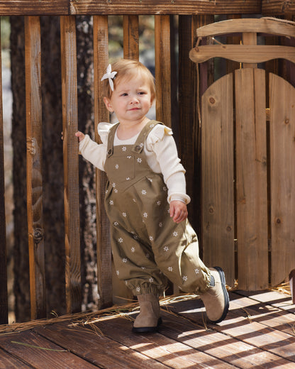 Rylee + Cru Vintage Overall - Embroidered Daisies