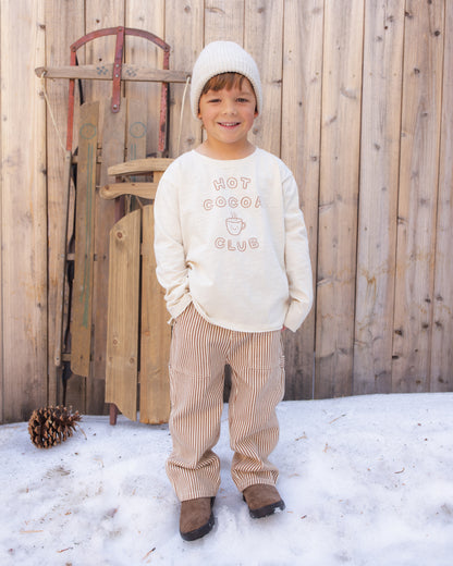 Rylee + Cru Raw Edge Long Sleeve Tee - Hot Cocoa Club