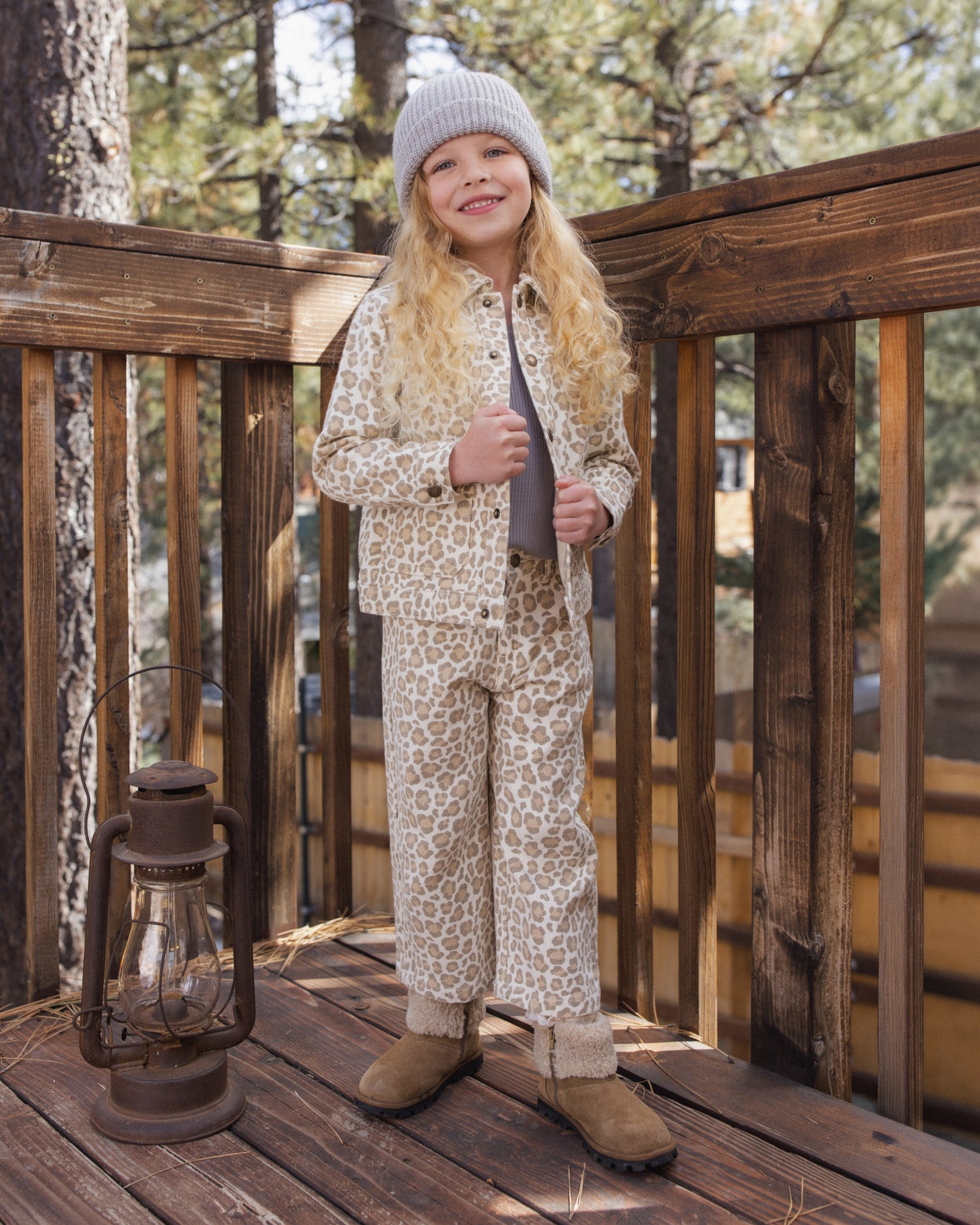 Rylee + Cru Straight Leg Pant - Leopard