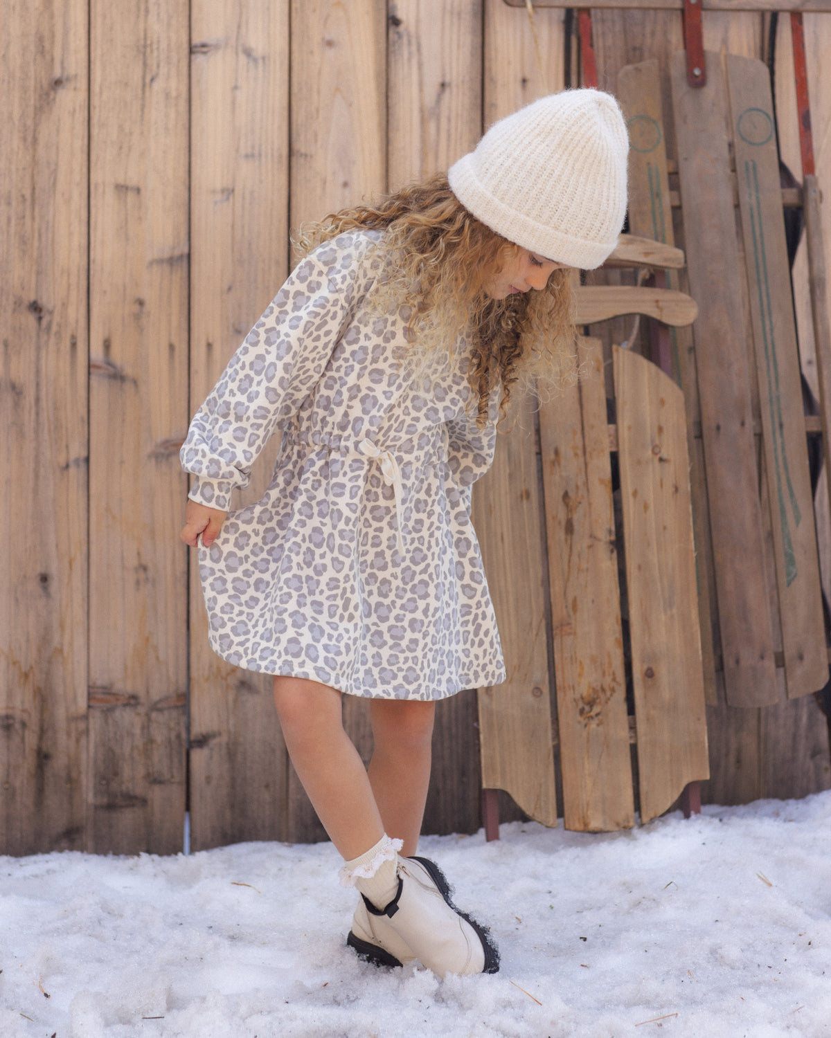 Rylee + Cru Tate Dress - Blue Leopard