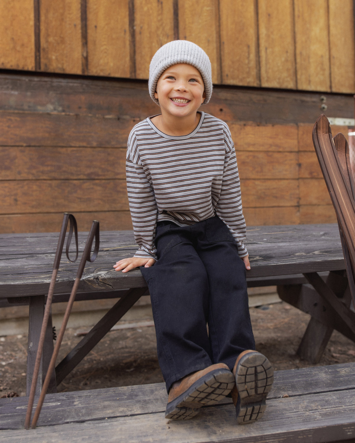 Rylee + Cru Long Sleeve Tee - Vintage Stripe