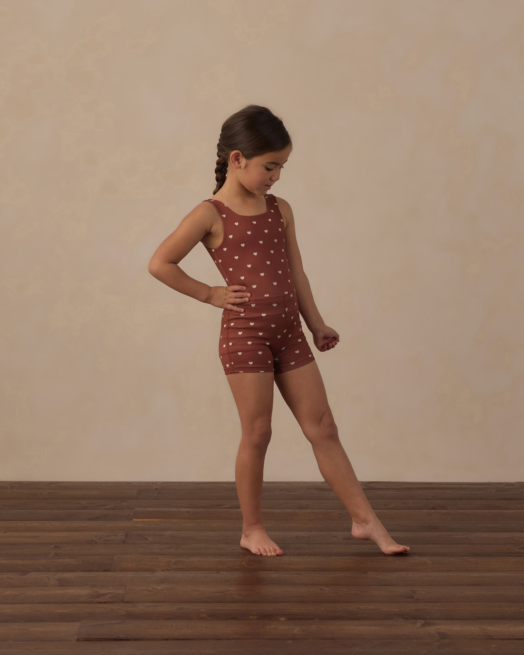 Rylee + Cru Play X Play Malibu Bodysuit - Brick Hearts