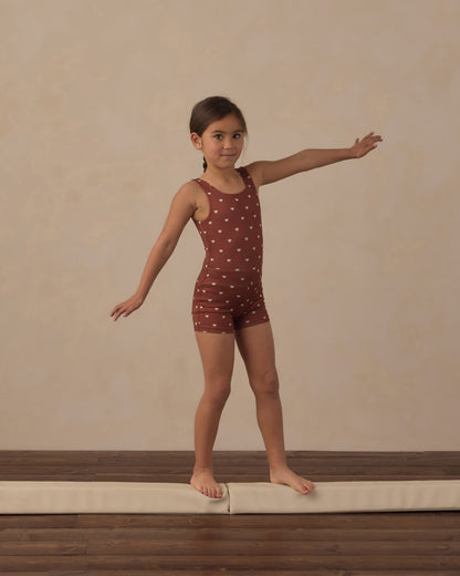 Rylee + Cru Play X Play Malibu Bodysuit - Brick Hearts