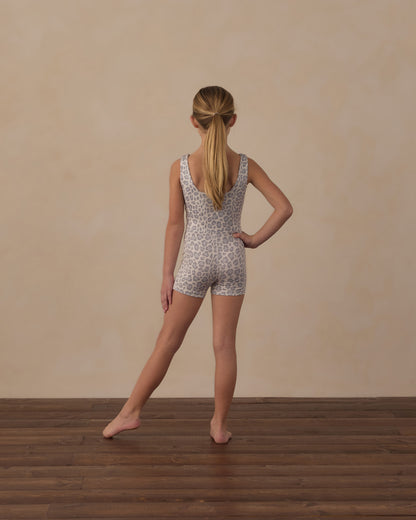 Rylee + Cru Play X Play Malibu Bodysuit - Blue Leopard