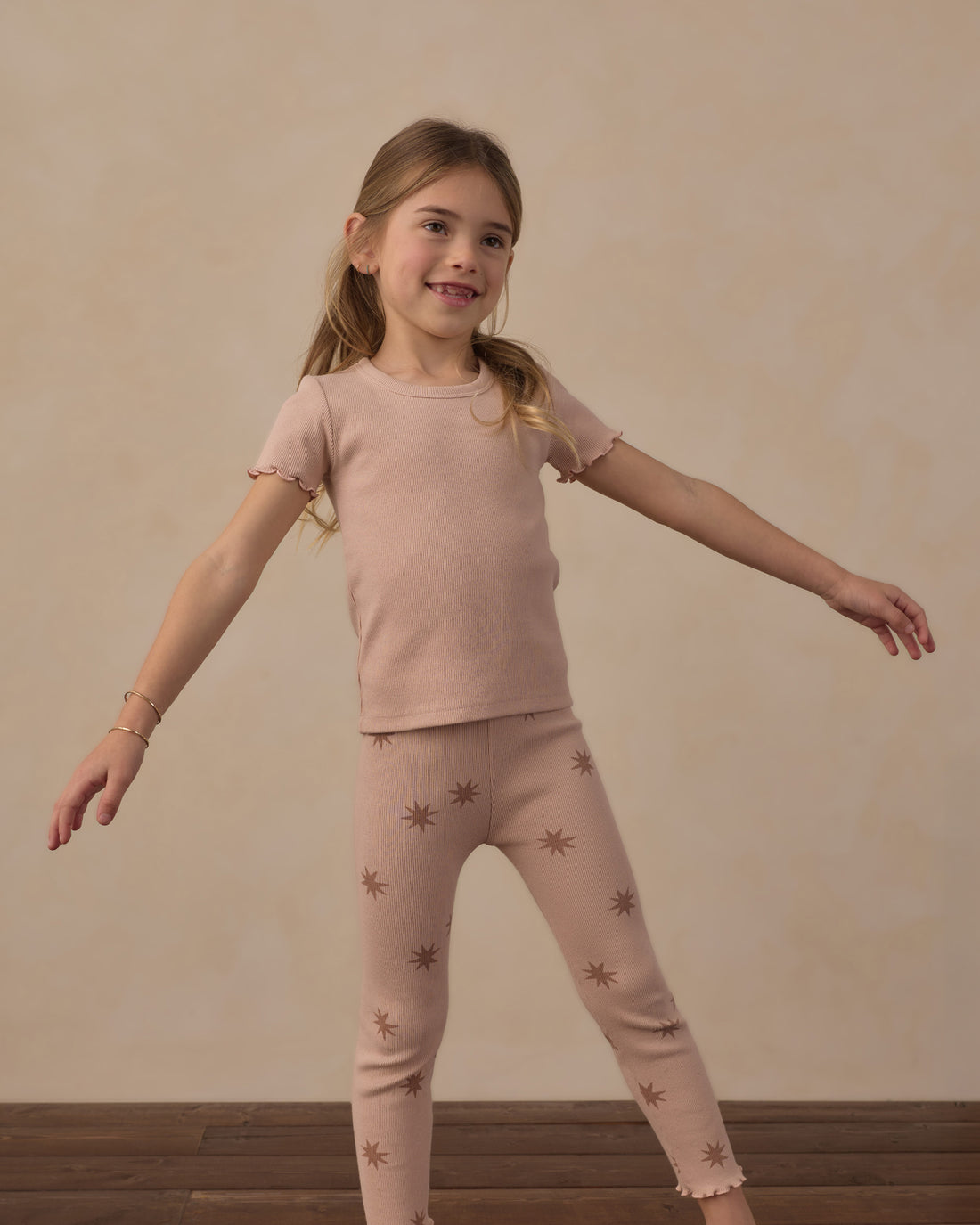 Rylee + Cru Play X Play Coast Ribbed Legging - Clay Stars