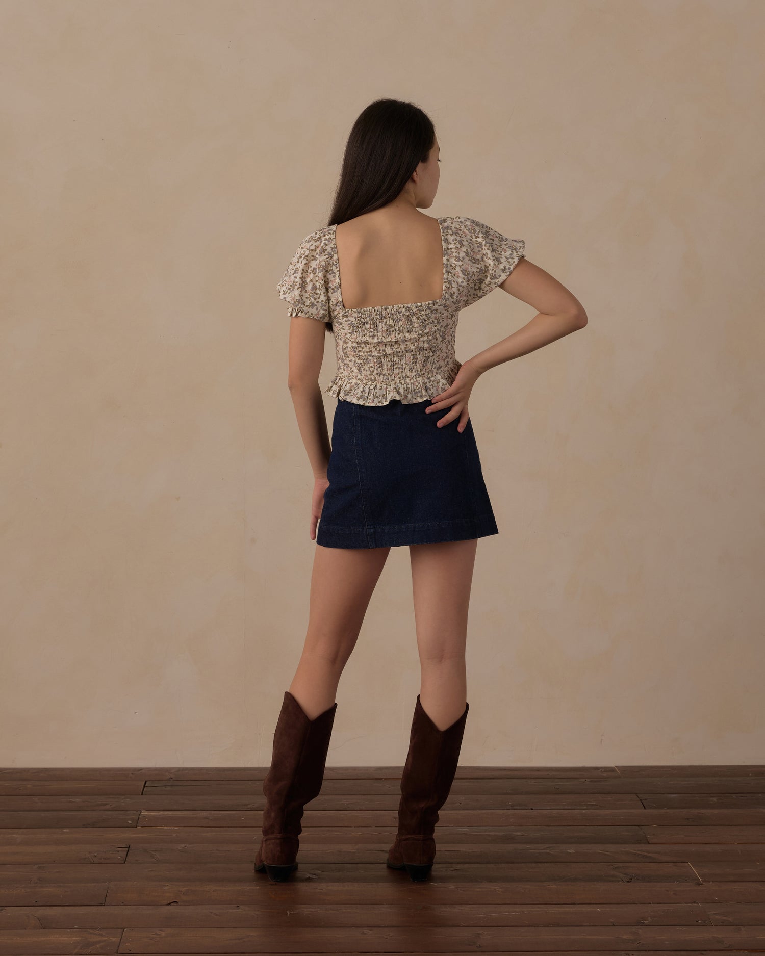 Rylee + Cru Teen Denver Mini Skirt - Dark Indigo